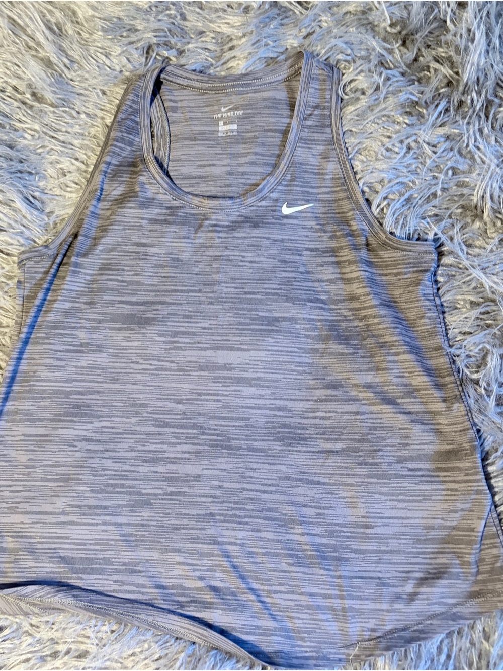 Nike Women's Light Gray Space-Dye Performance Tank Top